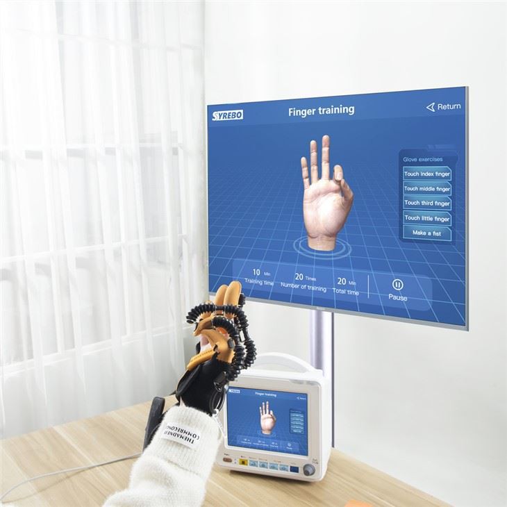 Guanto per terapia manuale per pazienti colpiti da ictus